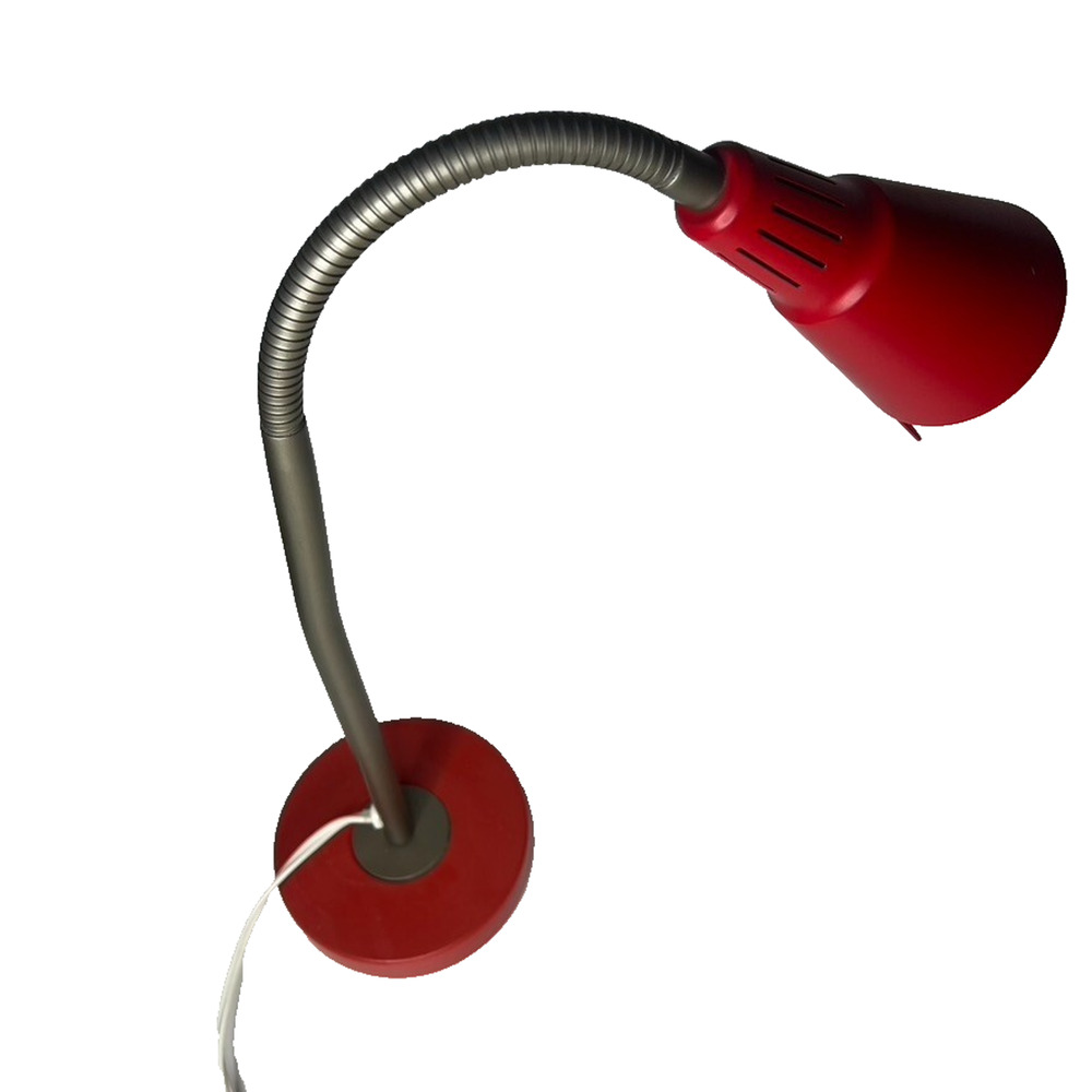 Red Ikea Kvart Metal Desk Lamp Vintage Designer Marianne and‎ Knut Haberg